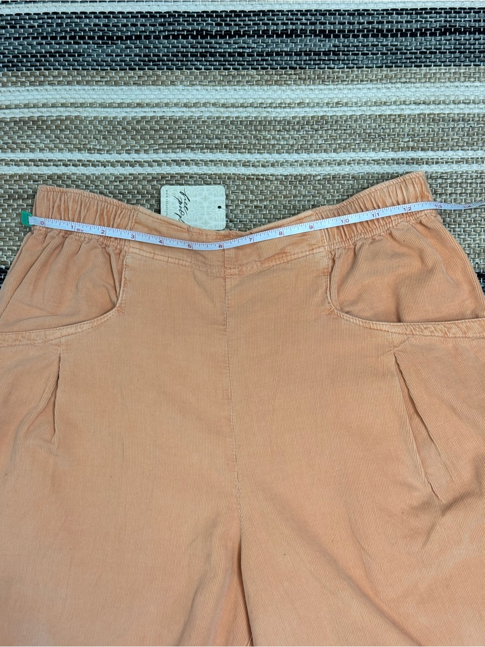 Free People We The Free Women's XS Nice Choice Cord Jeans Peach‎ Pansy Pull On - Picture 9 of 15